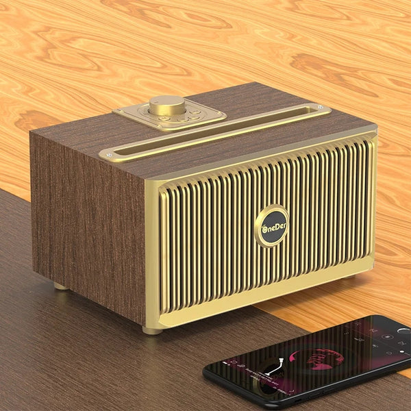 Himtek HT - 09 Retro Wooden Bluetooth Speaker