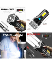 Rechargeable 5 Torch with Sib High Low Brightness