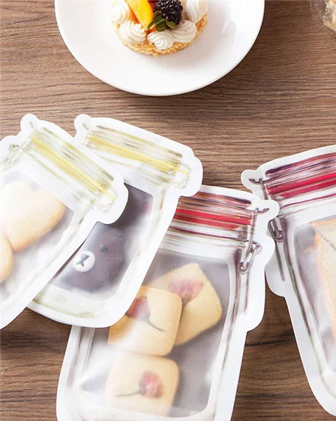 Jar Shape Zipper Bag  Set Of 3