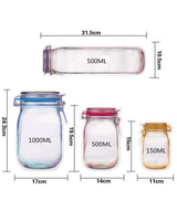 Jar Shape Zipper Bag  Set Of 3