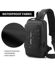 Sling Bag For Men Cross Body - USB Charging Port