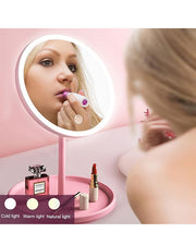Folding Travel Makeup LED Mirror