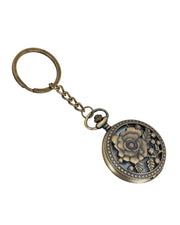 Rose Flower Pocket Watch Keychain