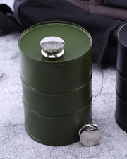 Mini Barrel-Shaped Hip Flask (Green)