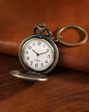 Pocket Watch Motorcycle Retro Keychain