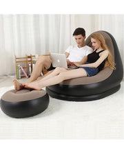 Inflatable Lounge Chair and Footstool Set