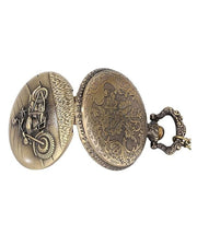 Pocket Watch Motorcycle Retro Keychain