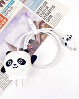 White Panda  - iPhone Charger Case and Cable Protector