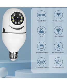 360° Wireless Light Bulb IP Camera