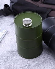 Mini Barrel-Shaped Hip Flask (Green)