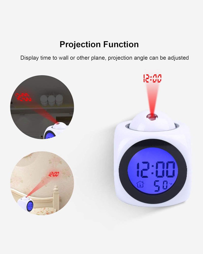 Projection Digital Alarm Clock - Black