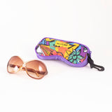 Ladies Sunglasses with Hanging Cover Case - "FA898 BLUE WIRE COLLECTION"