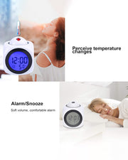 Projection Digital Alarm Clock - Black