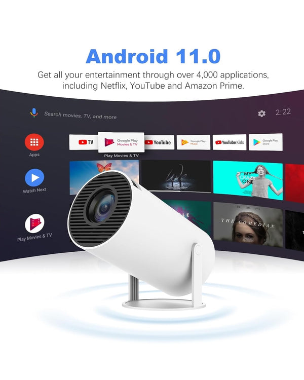 Portable Projector with android 12