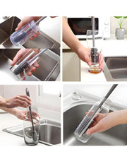 Silicone Bottle Cleaning Brush Set Of 2