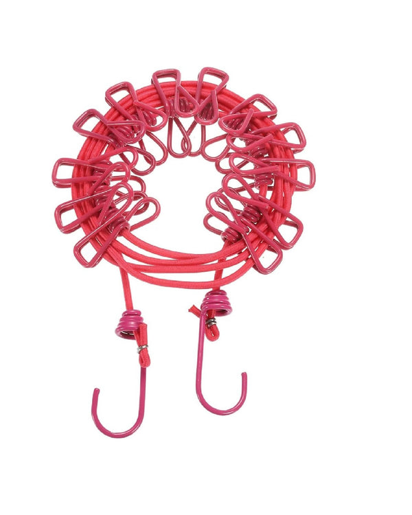 Drying Rope with Hooks - Red