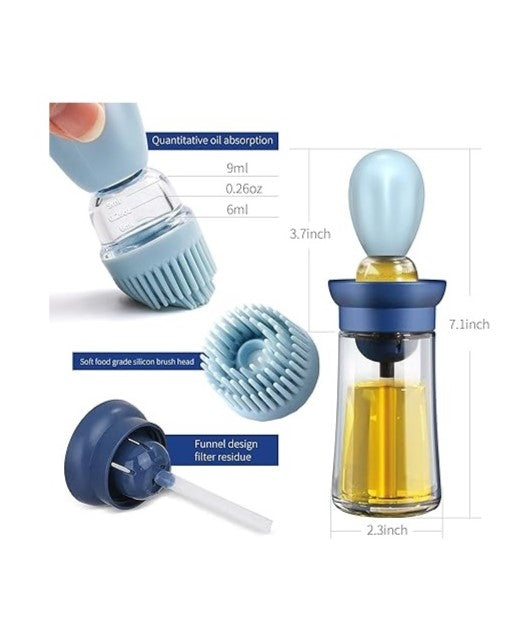 Oil Dispenser with Silicone Basting Brush