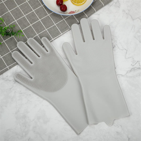 Silicone Magic Bathing Gloves - Grey