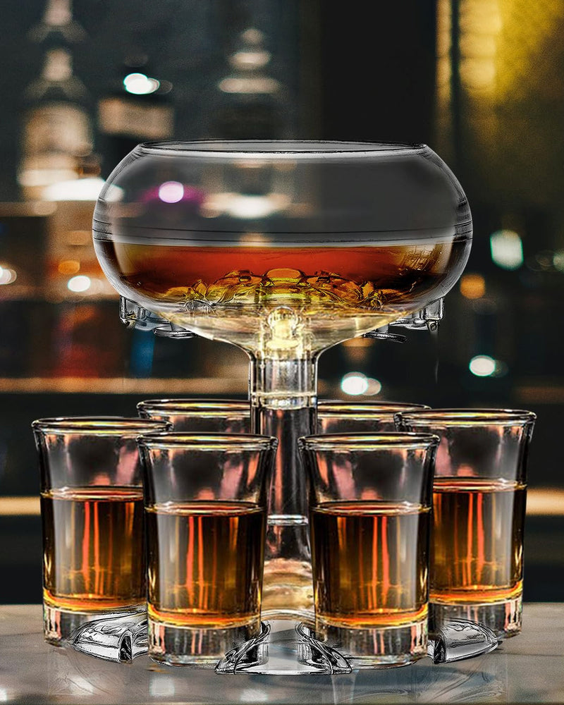 Shot Drink Dispenser With 6 Glass