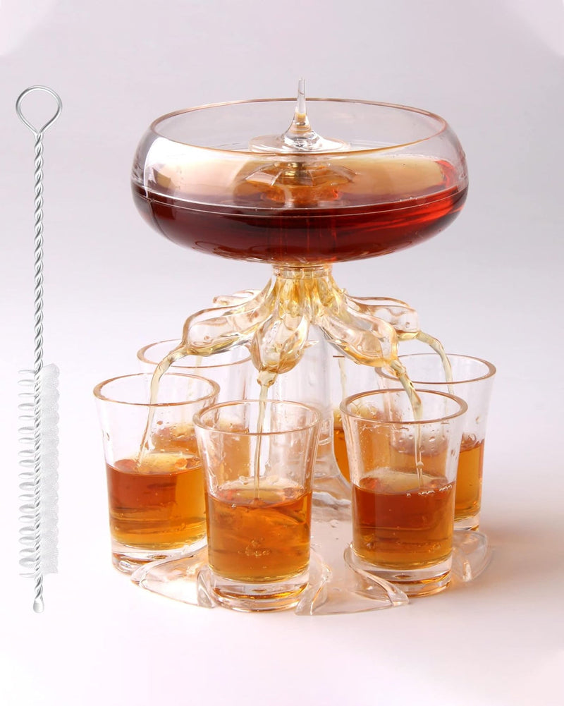 Shot Drink Dispenser With 6 Glass