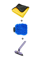 3 in 1 Combo in Just ₹585 (Car Microfiber Glove, Car Duster & Cleaning Brush)