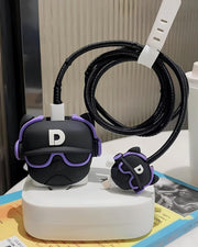 Hip-Hop Bulldog - iPhone Charger Case and Cable Protector