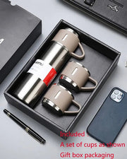 Vacuum Flask Thermos with 3 Cups Set