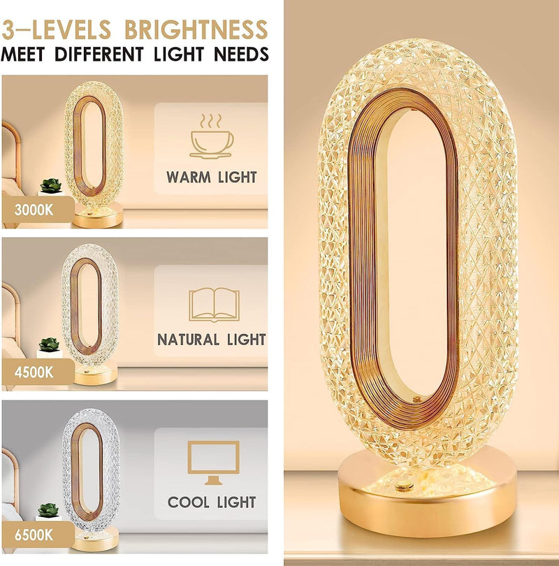 Crystal Smart Touch Table Lamp