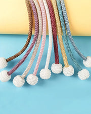 Elegant Faux Pearl Magnetic Curtain Tieback Set of 2