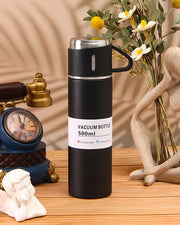 Vacuum Flask Thermos with 3 Cups Set