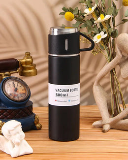 Vacuum Flask Thermos with 3 Cups Set