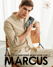 Santa Barbara Polo - Marcus Collection iPhone 15 Pro Leather Case - Brown (Original)