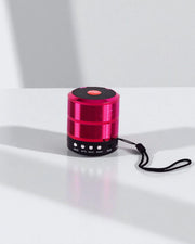 Mini Bass Barrel Bluetooth Speaker – Metallic Pink