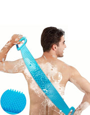 Silicone Body Back Scrubber Bath Brush - Blue