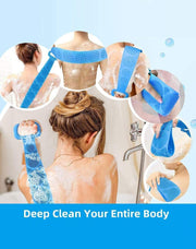 Silicone Body Back Scrubber Bath Brush - Blue