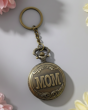 Mom Pocket Watch Keychain