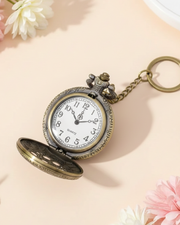 Pocket Watch Motorcycle Retro Keychain