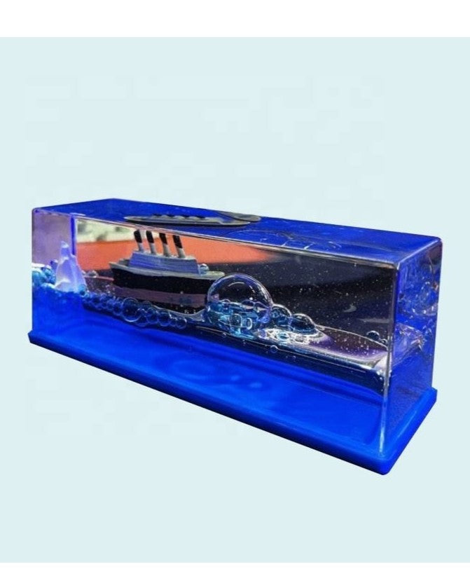 Titanic Ship in a Liquid Wave