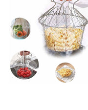 Foldable strainer basket