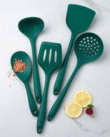 Silicone Ladle Soup Spoon - Dark Green