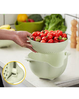 Vegetable & Fruit Rotating Washing Draining Basket - Set of 2