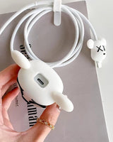 Bear Brick White- iPhone Charger Case and Cable Protector