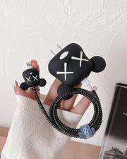 Bear Brick Black - iPhone Charger Case and Cable Protector