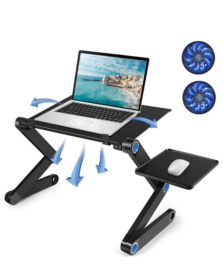 Adjustable Laptop Desk Stand with Cooling Fan