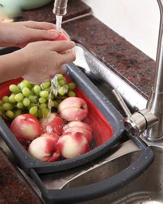 Foldable Silicone Fruit Vegetable Washing Basket