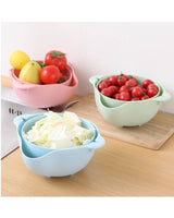 Vegetable & Fruit Rotating Washing Draining Basket - Set of 2