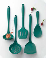 Silicone Ladle Soup Spoon - Dark Green