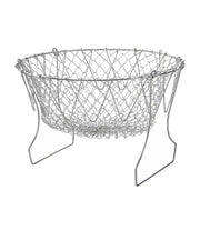 Foldable strainer basket