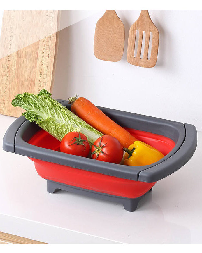 Foldable Silicone Fruit Vegetable Washing Basket