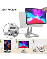 Foldable Tablet Stand With 15W Smartphone Wireless Charger